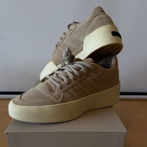 Adidas Beige Sneakers with Off-White Soles